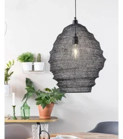 Valier 1-lichts hanglamp zwart 48cm