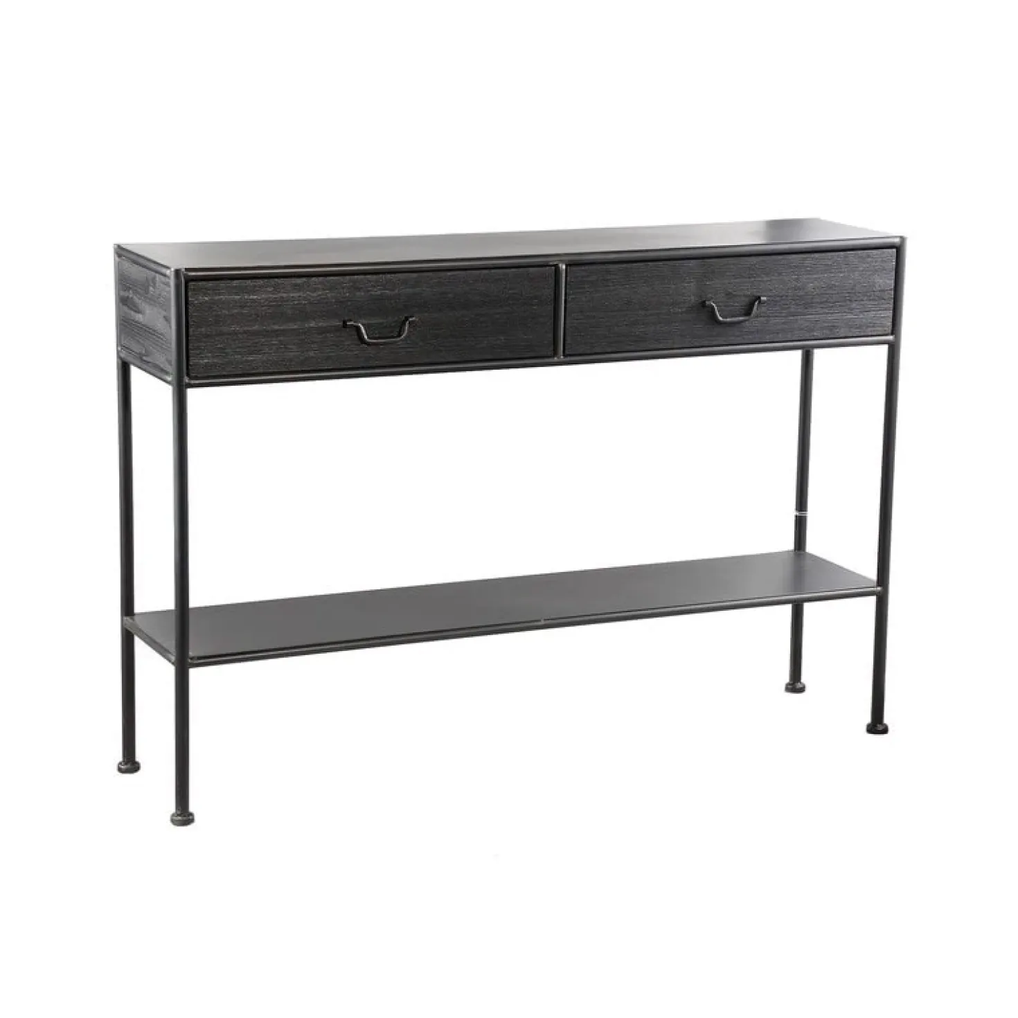 Varo Sidetable 2 lades Zwart Hout