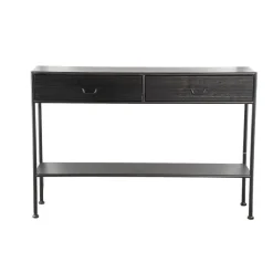 Varo Sidetable 2 lades Zwart Hout