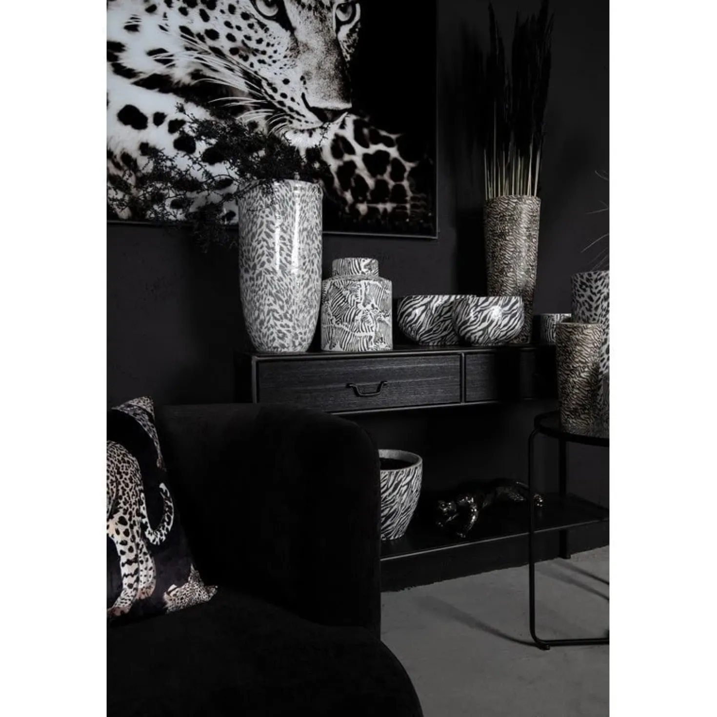 Varo Sidetable 2 lades Zwart Hout