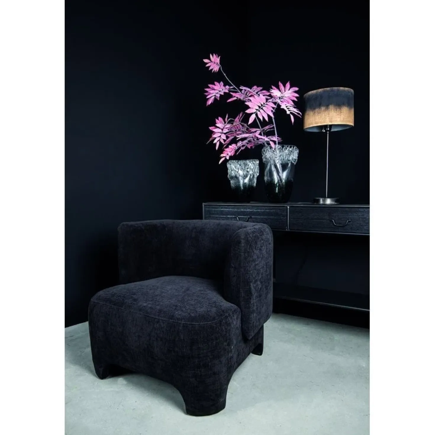 Varo Sidetable 2 lades Zwart Hout