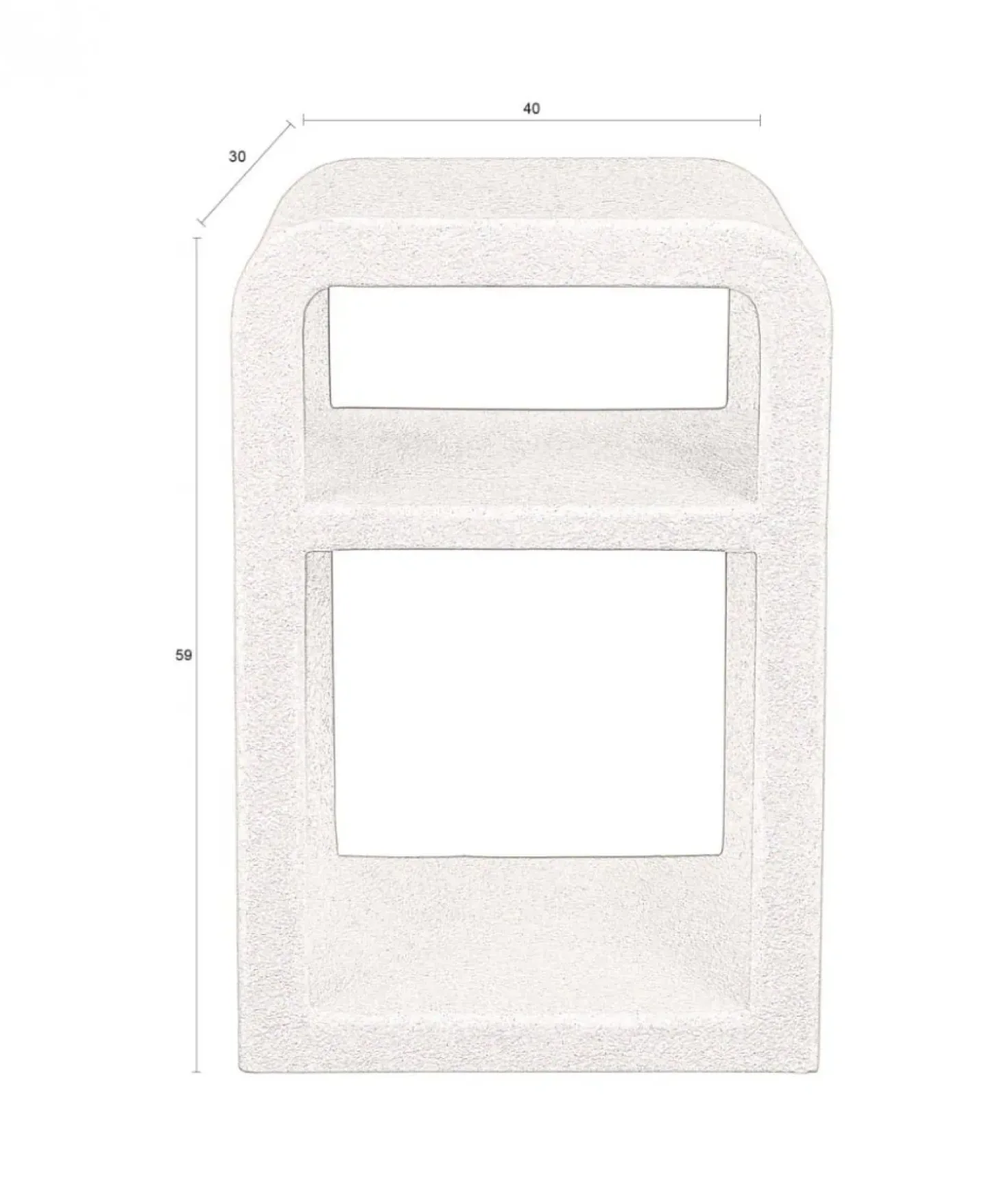 Veda Bed Bijzettafel MDF 40cm