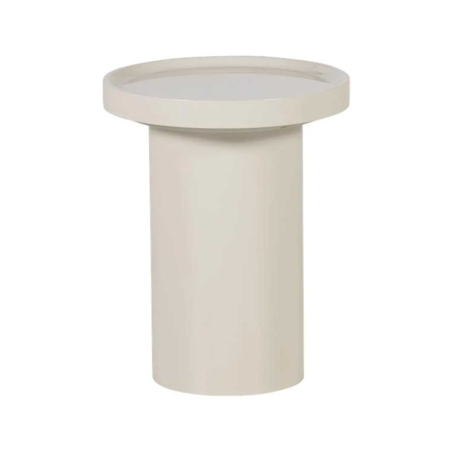 Veluna Bijzettafel rond Hoogglans Zand 51cm