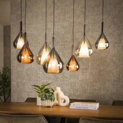 Velura 7-lichts Hanglamp industrieel
