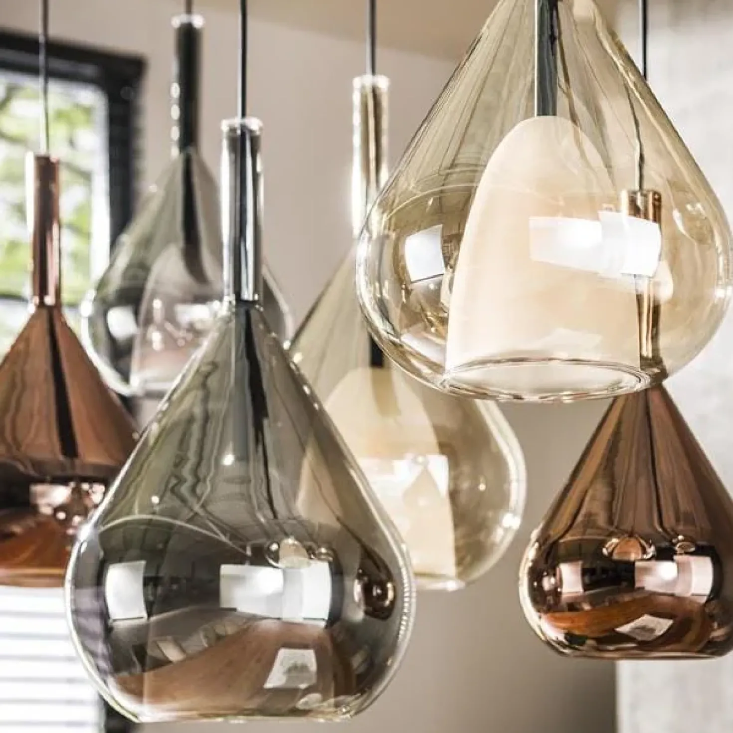 Velura 7-lichts Hanglamp industrieel