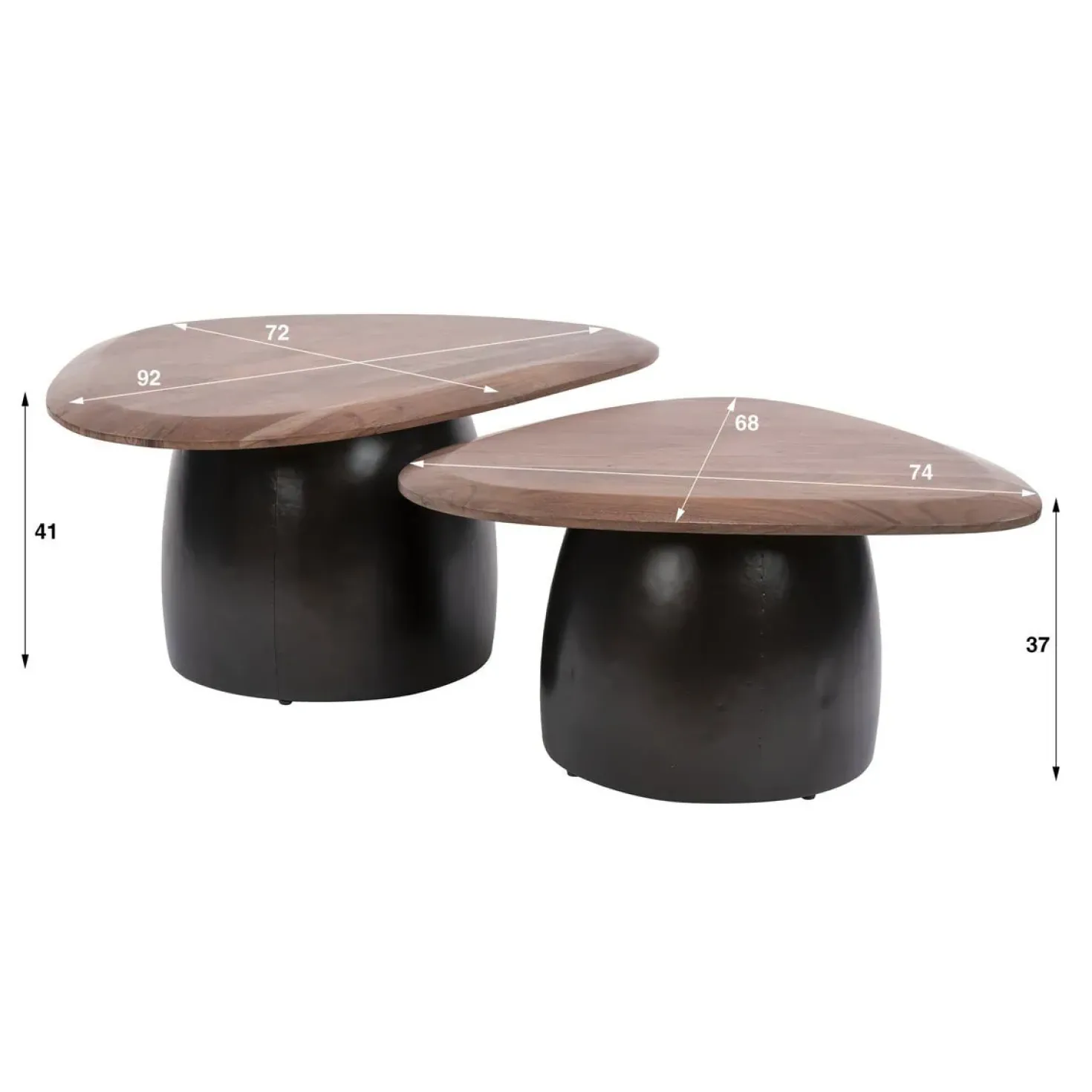 Vero Salontafel set van 2 organisch Acaciahout