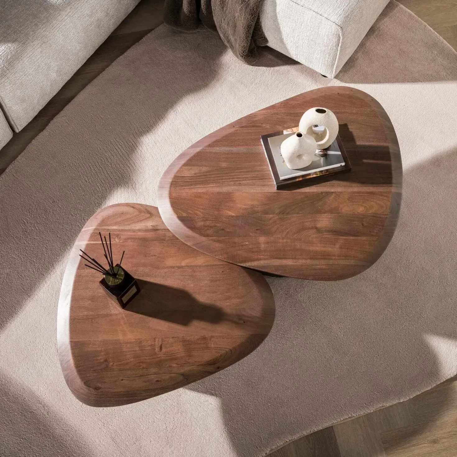 Vero Salontafel set van 2 organisch Acaciahout