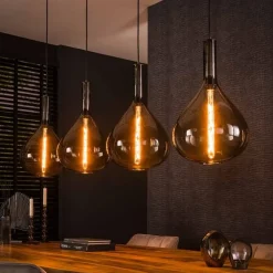 Victoria 4-lichts glazen hanglamp