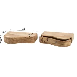 Victor Zwevend Nachtkastje set van 2 Acaciahout 45cm