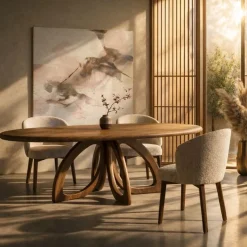 Vienna Eettafel ovaal walnoot 210cm