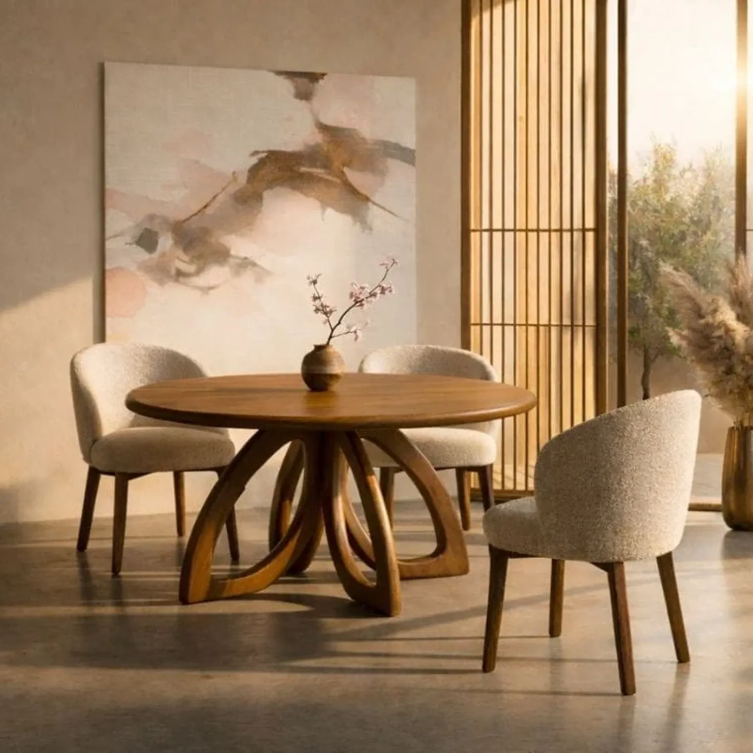Vienna Eettafel rond walnoot 130cm