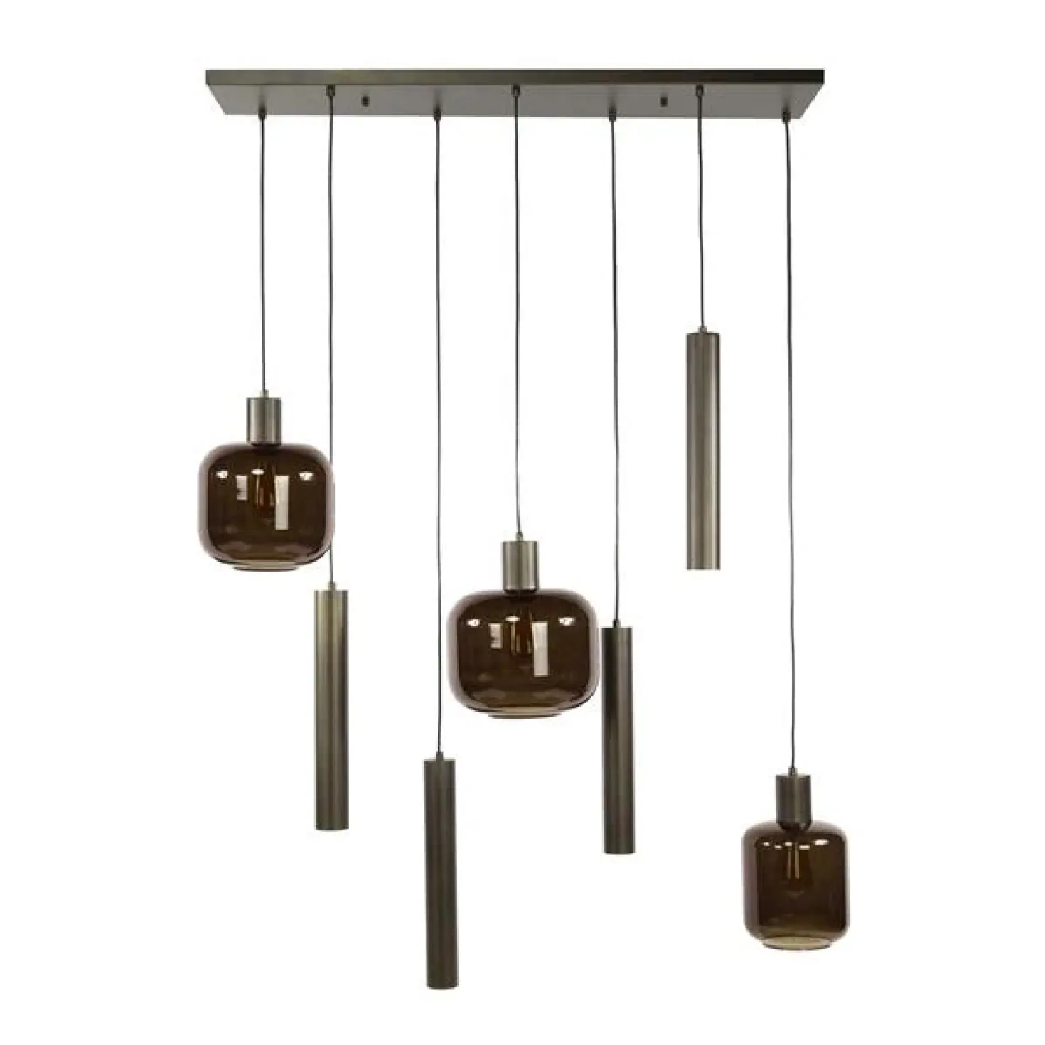 Vigo 7-lichts Hanglamp Bruin