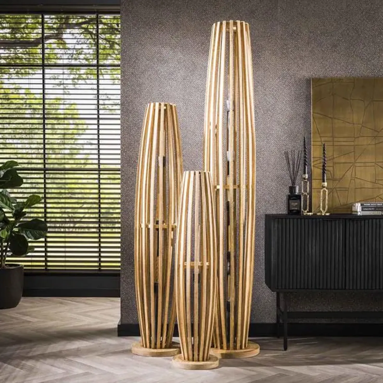 Vincent 1-lichts Vloerlamp Mangohout
