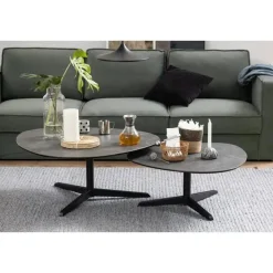 Vinna Salontafel Zwart Metaal 100cm