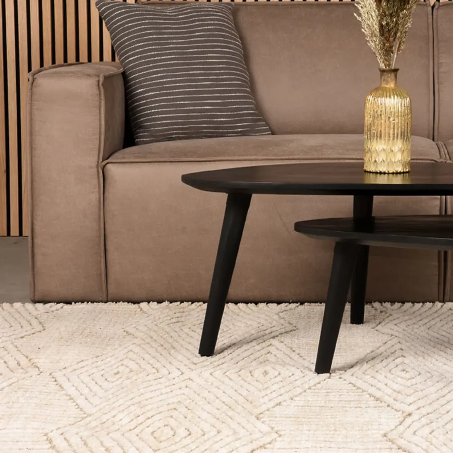 Vloerkleed Cosy Taupe Synthetisch 200x300cm