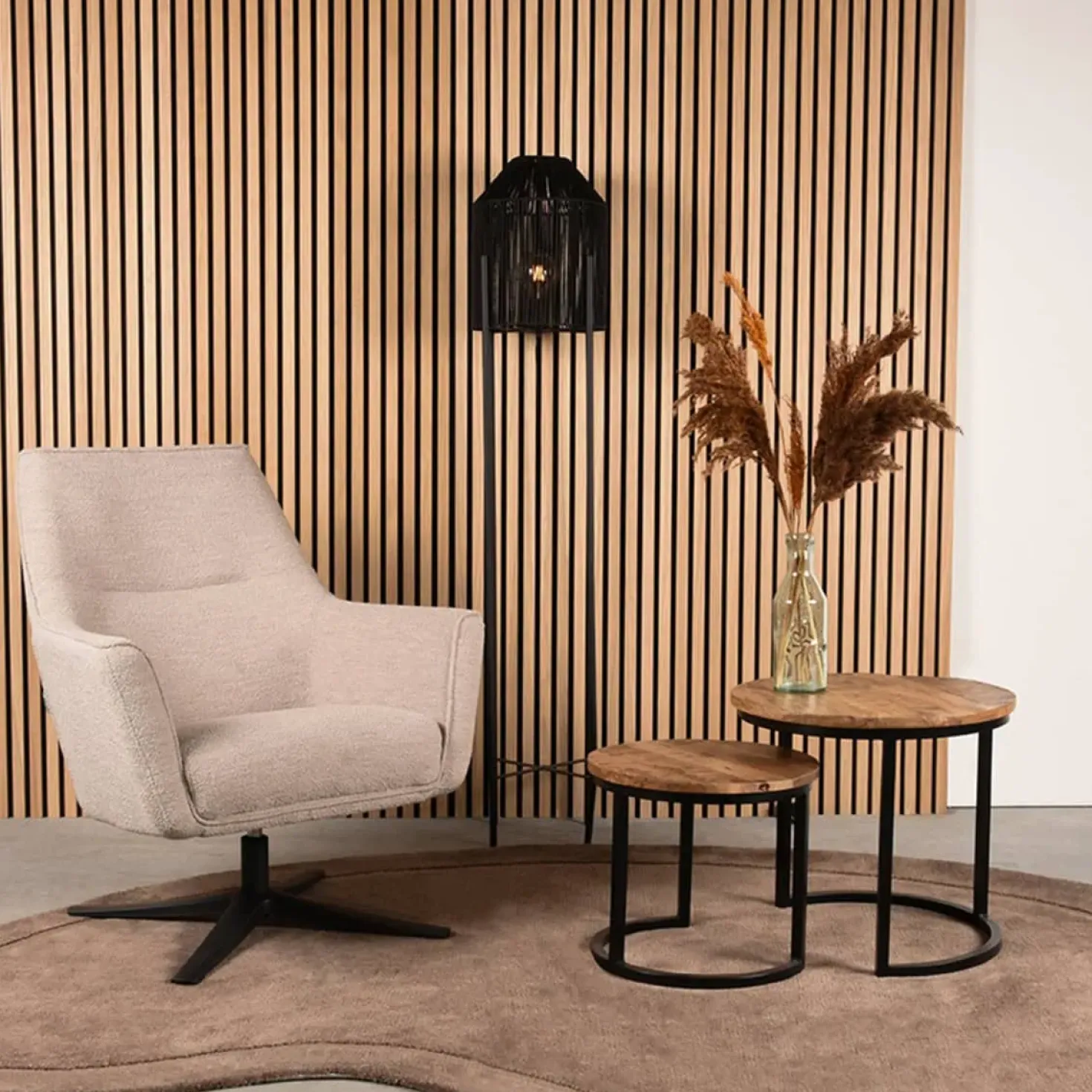 Vloerkleed Mody Taupe Synthetisch 200x300cm