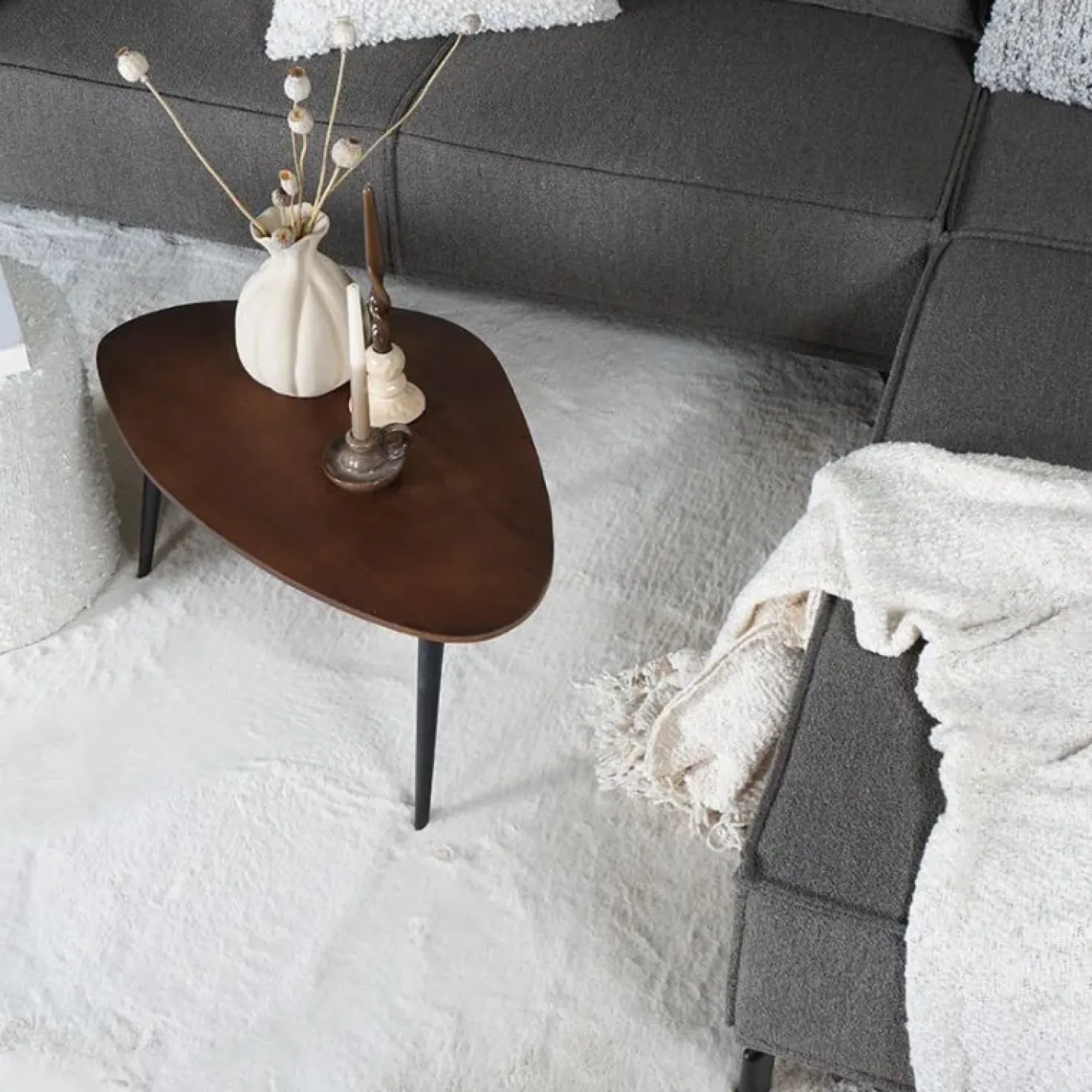 Vloerkleed Velluto Beige 80 x 150 cm