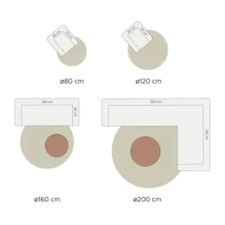 Vloerkleed Velluto Toffee Rond ø160 cm