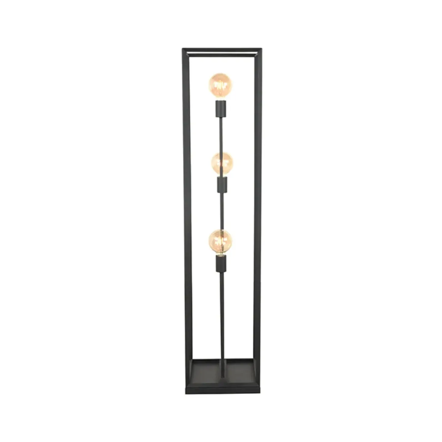 Vloerlamp Tetto 3-Lichts Zwart Metaal
