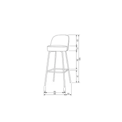 Vogue Barstoel Hoog Boucle Naturel