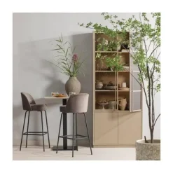 Vogue Barstoel Hoog Boucle Nougat