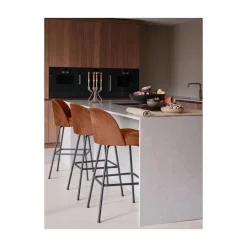 Vogue Barstoel Hoog Velvet Roest