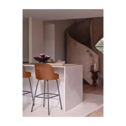 Vogue Barstoel Hoog Velvet Roest