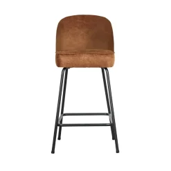 Vogue Barstoel Laag Leer Cognac