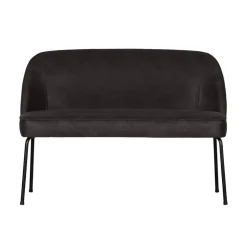 Vogue Eetkamerbank Ecoleer Zwart 120cm
