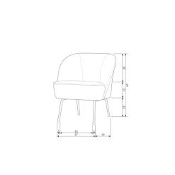 Vogue Fauteuil Ecoleer Zwart