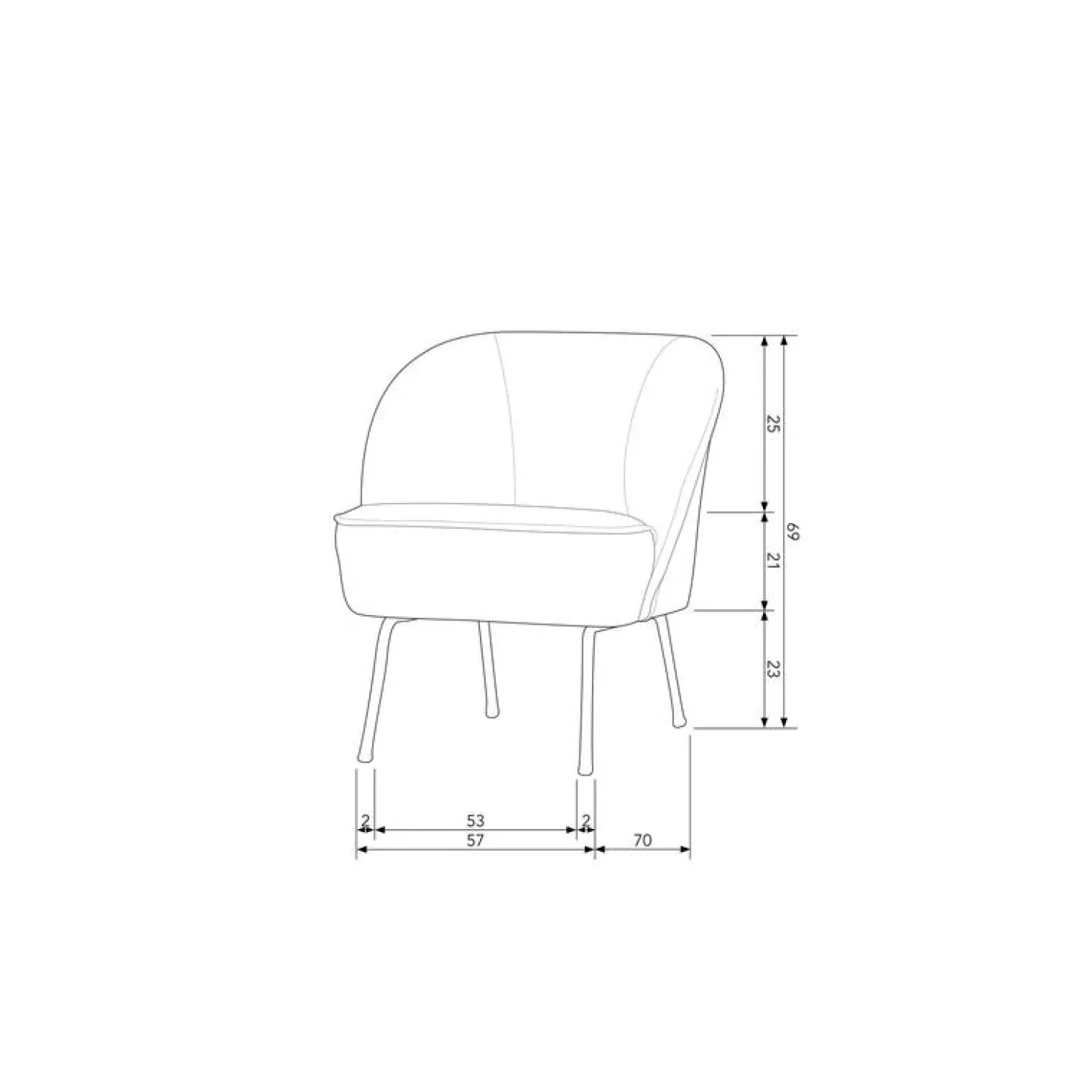 Vogue Fauteuil Velvet Blauw
