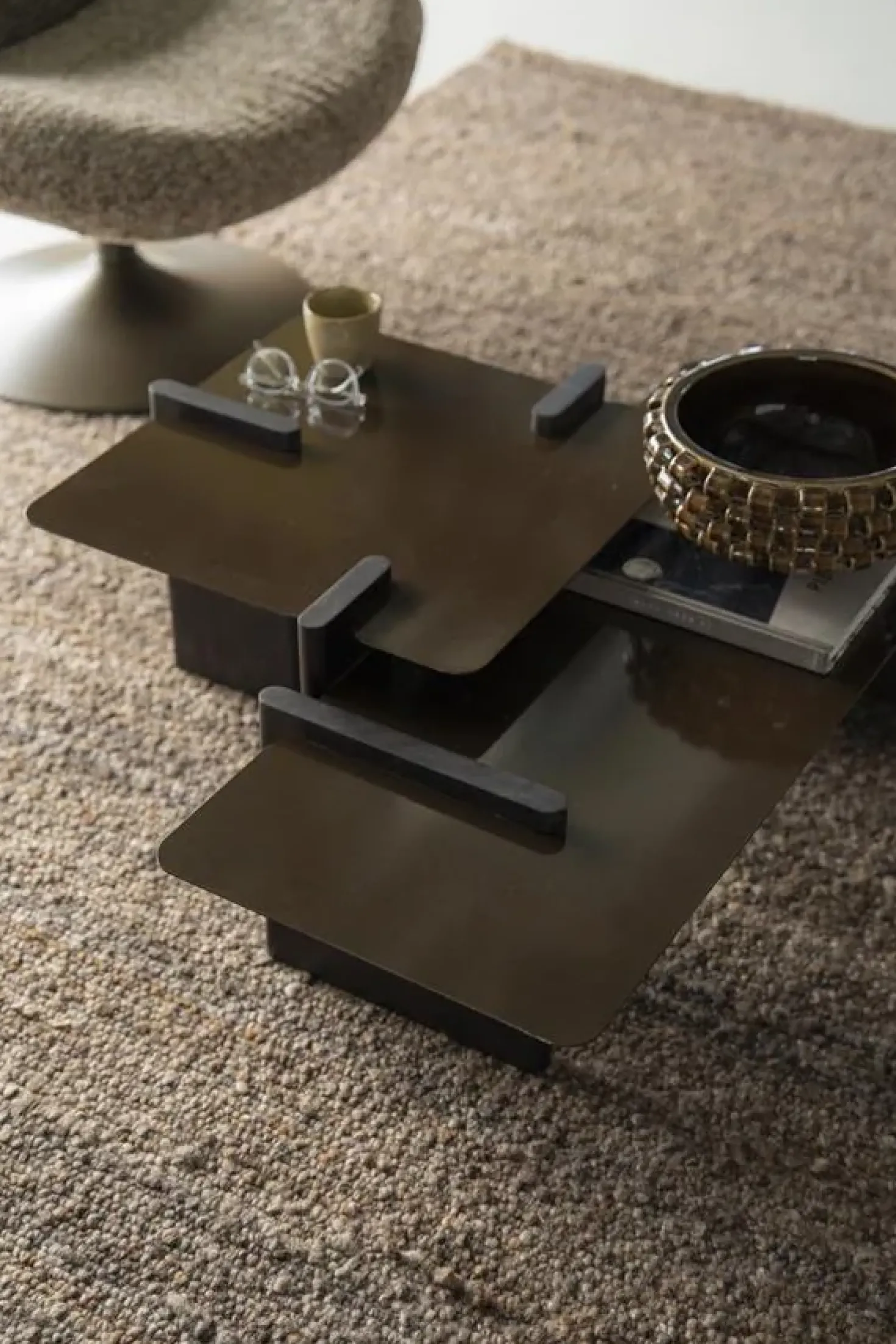Voro Salontafel Small Bruin 35cm