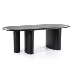 Walter Eettafel zwart Eikenhout 220 cm
