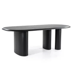 Walter Eettafel zwart Eikenhout 220 cm