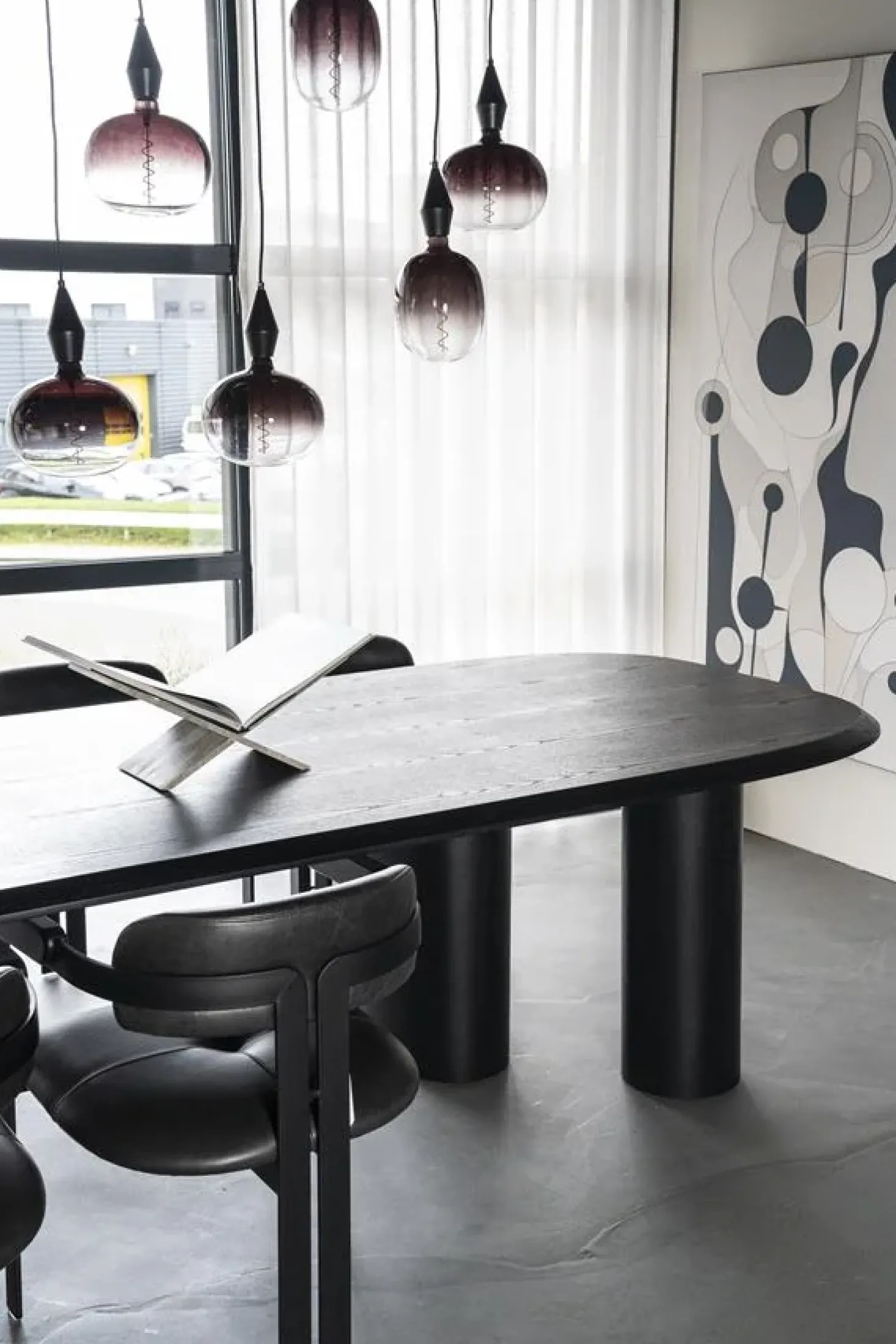 Walter Eettafel zwart Eikenhout 220 cm