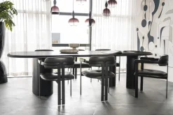 Walter Eettafel zwart Eikenhout 300 cm