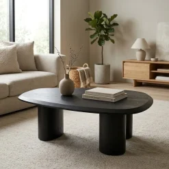 Walter Salontafel zwart Eikenhout 96 cm