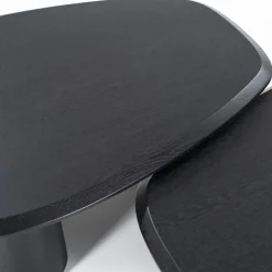 Walter Salontafel zwart Eikenhout 106 cm