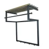 Wandkapstok industrieel Parker zwart / hout