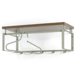 Wandkapstok staal REEF 3 groen walnoot
