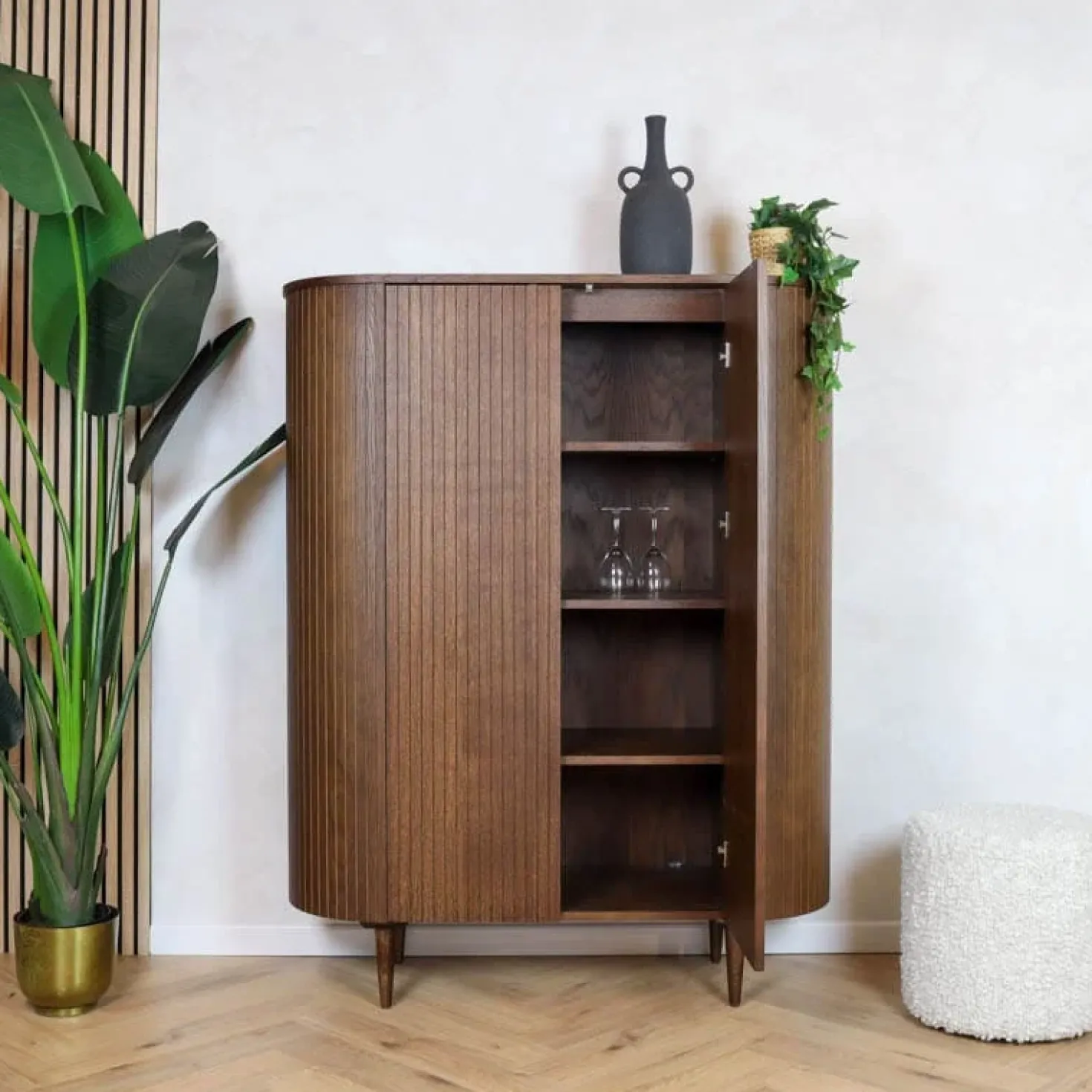 Wandkast Oliva Walnoot Eikenhout 125cm