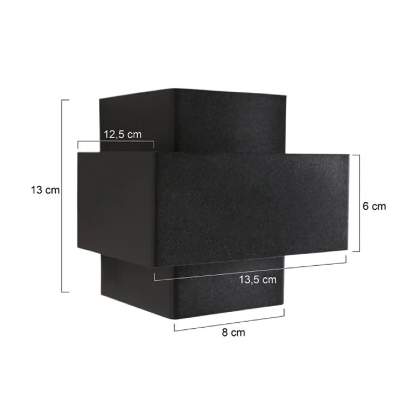 Wandlamp Muro Kubus Zwart