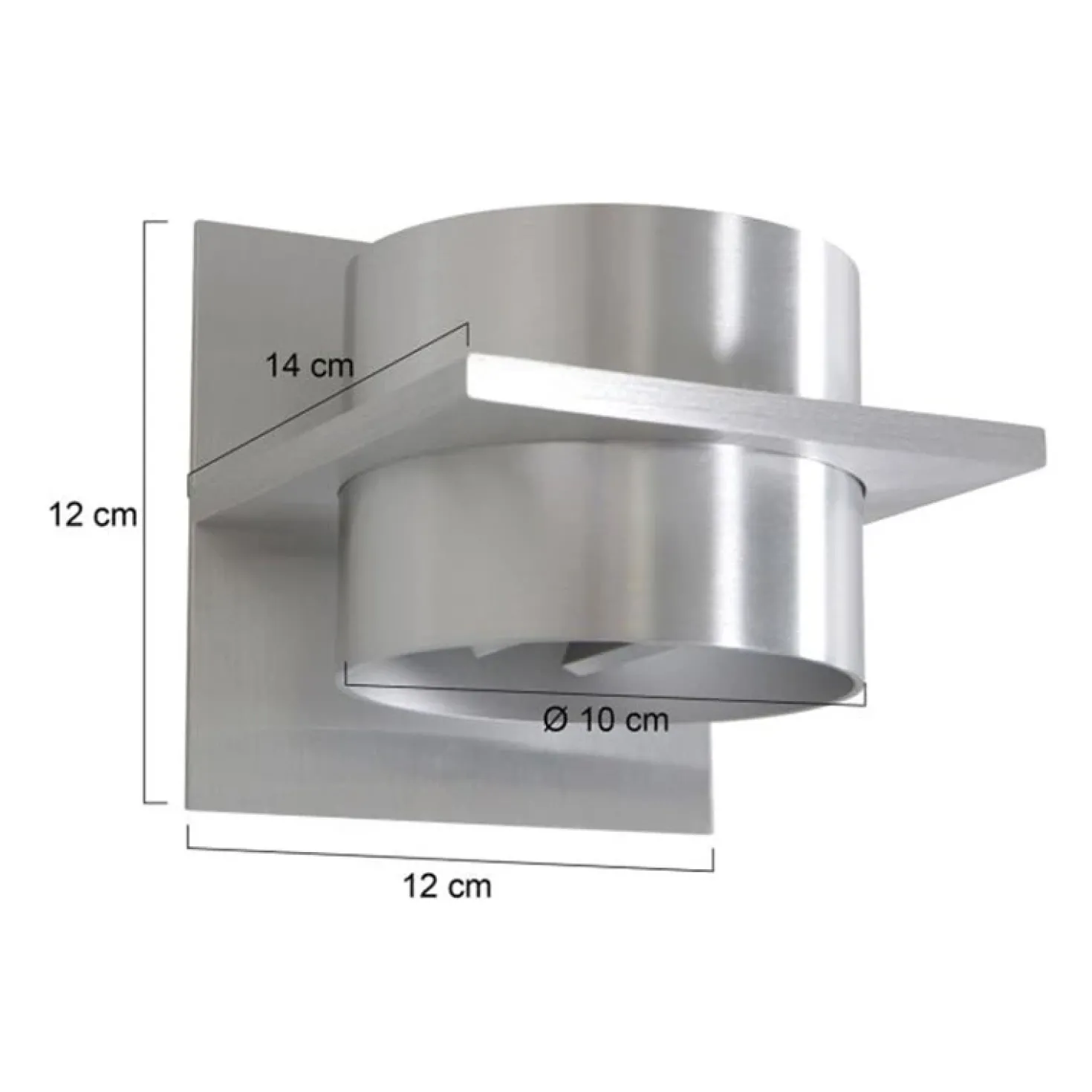 Wandlamp Muro Rond Staal
