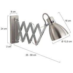 Wandlamp Spring Staal