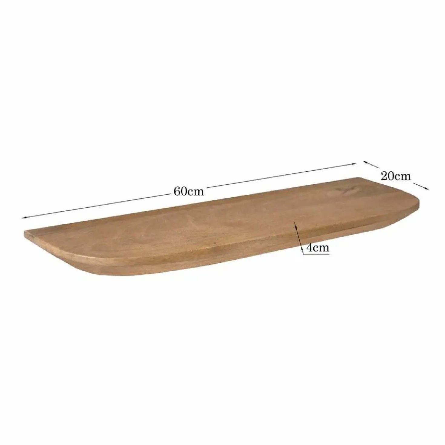 Wandplank Gavin Naturel 60 cm Set van 3