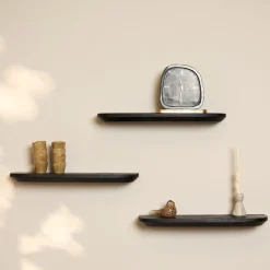 Wandplank Gavin Zwart 60 cm Set van 3