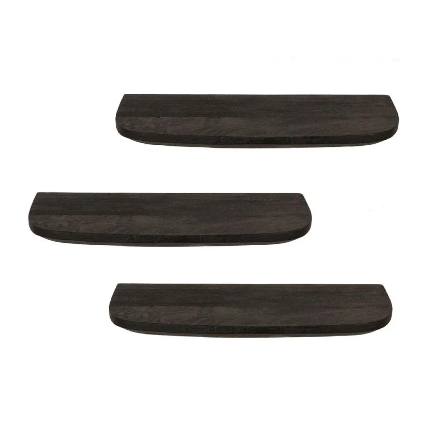 Wandplank Gavin Zwart 60 cm Set van 3