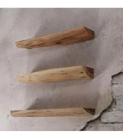 Wandplank hout Davis set van 3