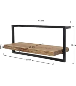 Wandplank hout Stockton/d 65cm