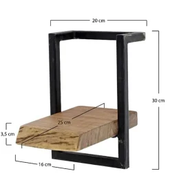 Wandrek industrieel Stockton 5 135cm